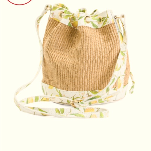 🌴 VALENTINA Lemon 🍋 Print Raffia Bag🍀 - Picture 4 of 9